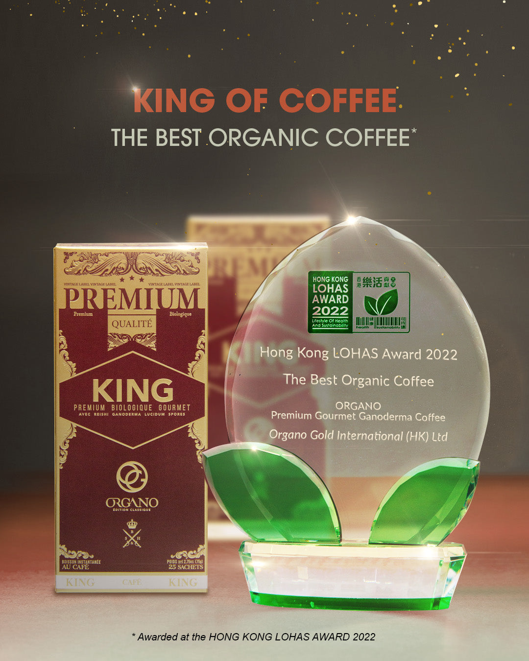Organo™ Premium Gourmet Organic King of Coffee (with Ganoderma Spores) - 3g x 25 sachets